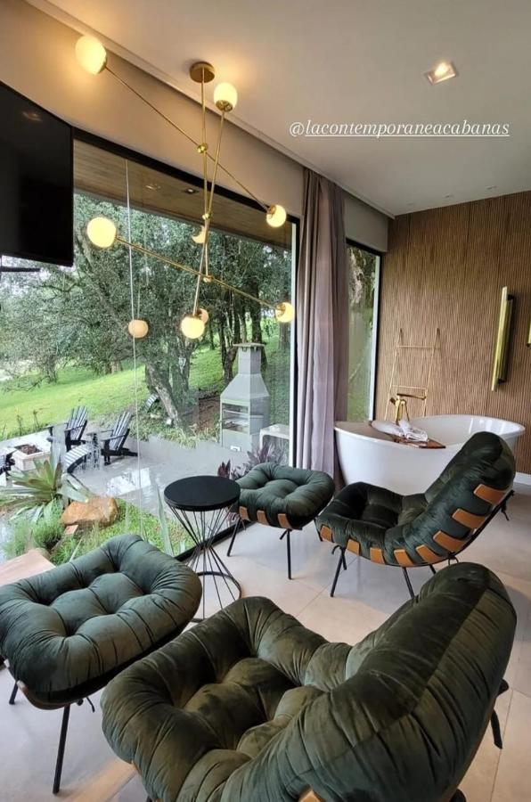 La Contemporanea Cabanas Prox A Cidade Vista Para Ponto Turistico Urubici Exteriör bild